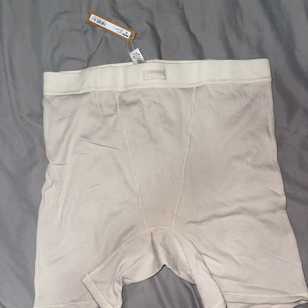 SKIMS Cream Bike Shorts